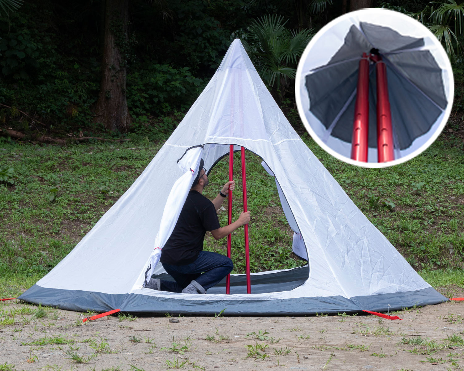 SALE／57%OFF】 二又化パーツ ポール ランタンフック アウトドア キャンプ タープ テント