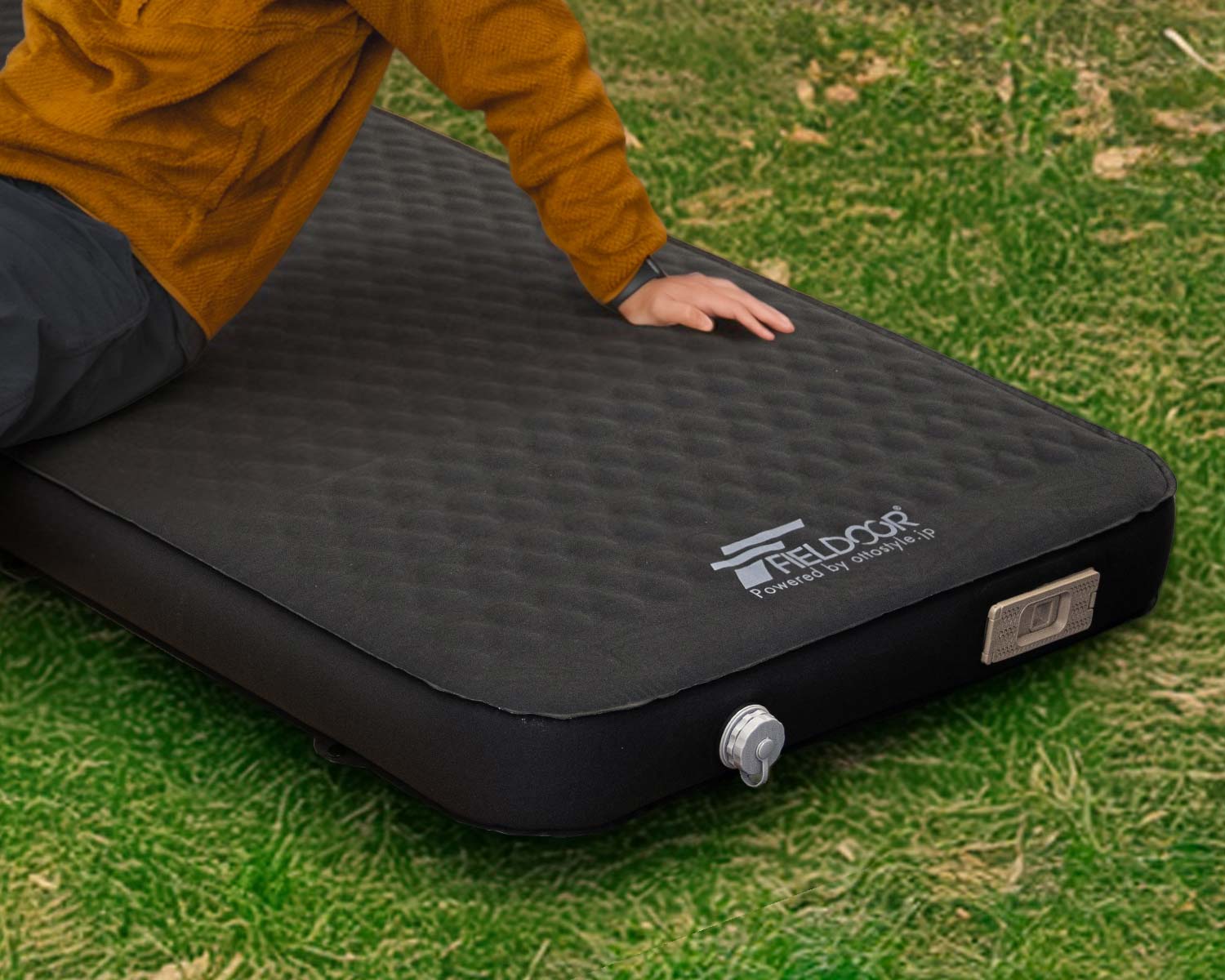 FIELDOOR キャンプマット FIELDOOR（フィールドア） | USB充電式電動ポンプ内蔵
